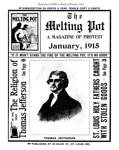 (image for) The Melting Pot - 1915 - Vol. 3, No. 1 - 12 - Click Image to Close